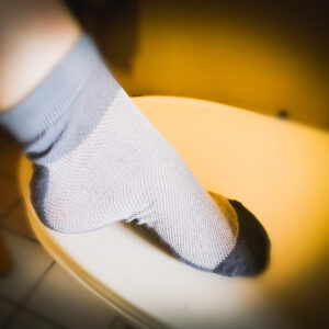 Billede af fod med sok ️