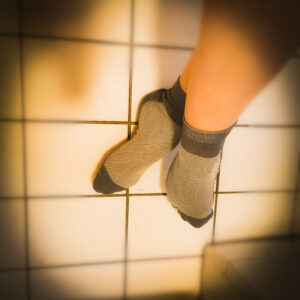 Billede af fod med sok ️