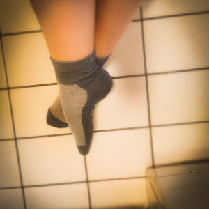 Billede af fod med sok ️