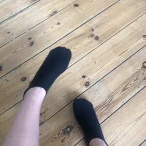 Beskidte og slidte sokker