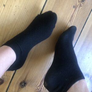 Beskidte og slidte sokker