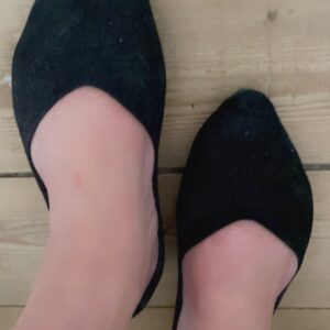 Svedige sorte ballerinaer