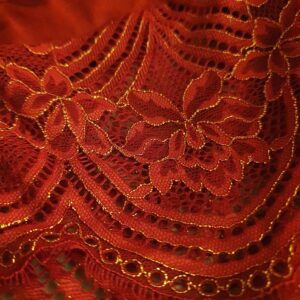 Røde blonde trusser med guld glimmer