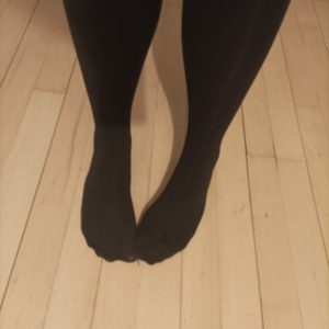 Brugte sorte nylons strømpebukser