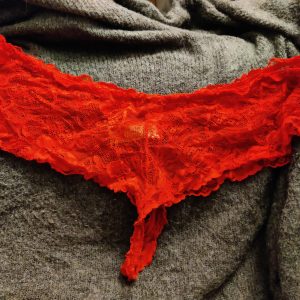 Røde blonde trusser str. 4 XL