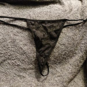 Sort blonde g-string str. 4 XL