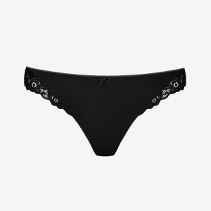 Sorte g- streng med blonde