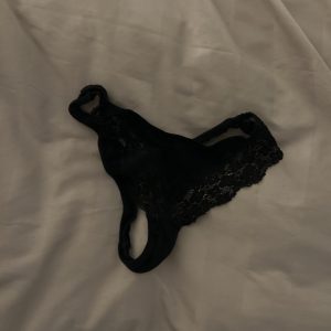 Lille sort brugt bomulds G-streng