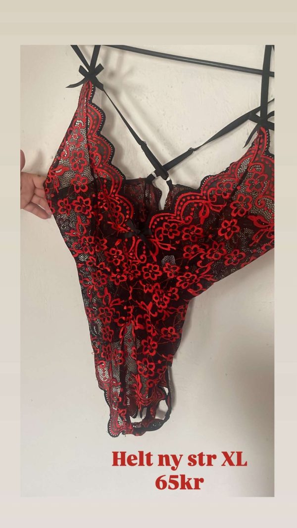Sexede rød/sort body
