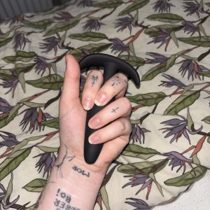 Stor sort Butt plug