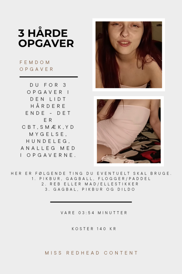 3 hårde opgaver