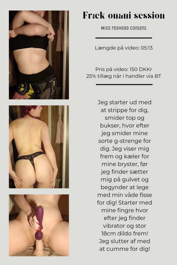 Fræk onani session!