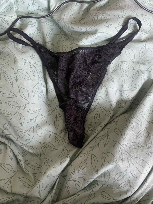 Sort lace g-strang