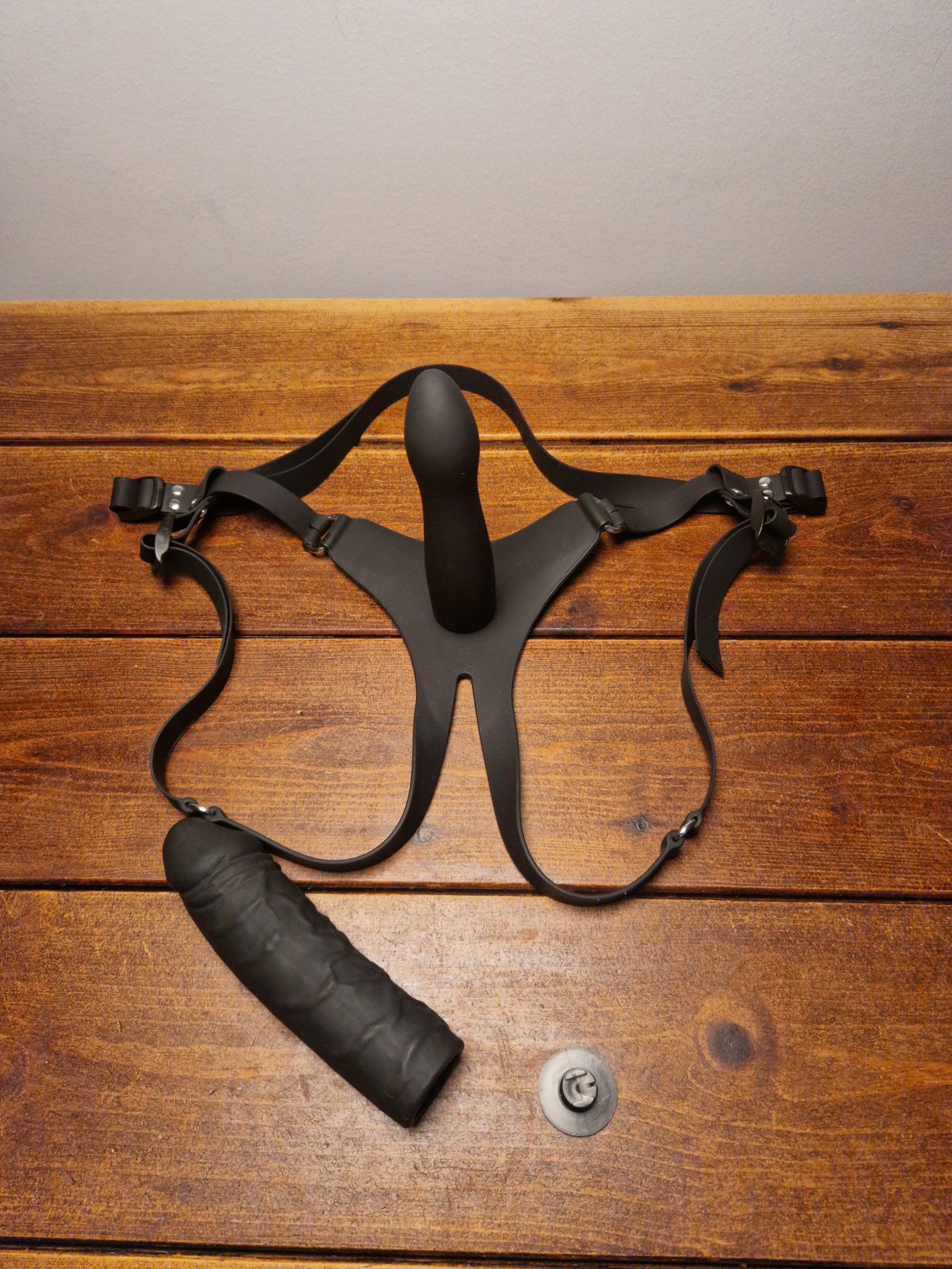 Strapon silikone (sort)