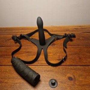 Strapon silikone (sort)