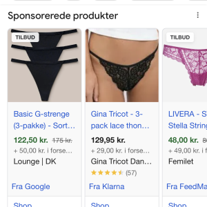 Brugte g strænge eller trusser