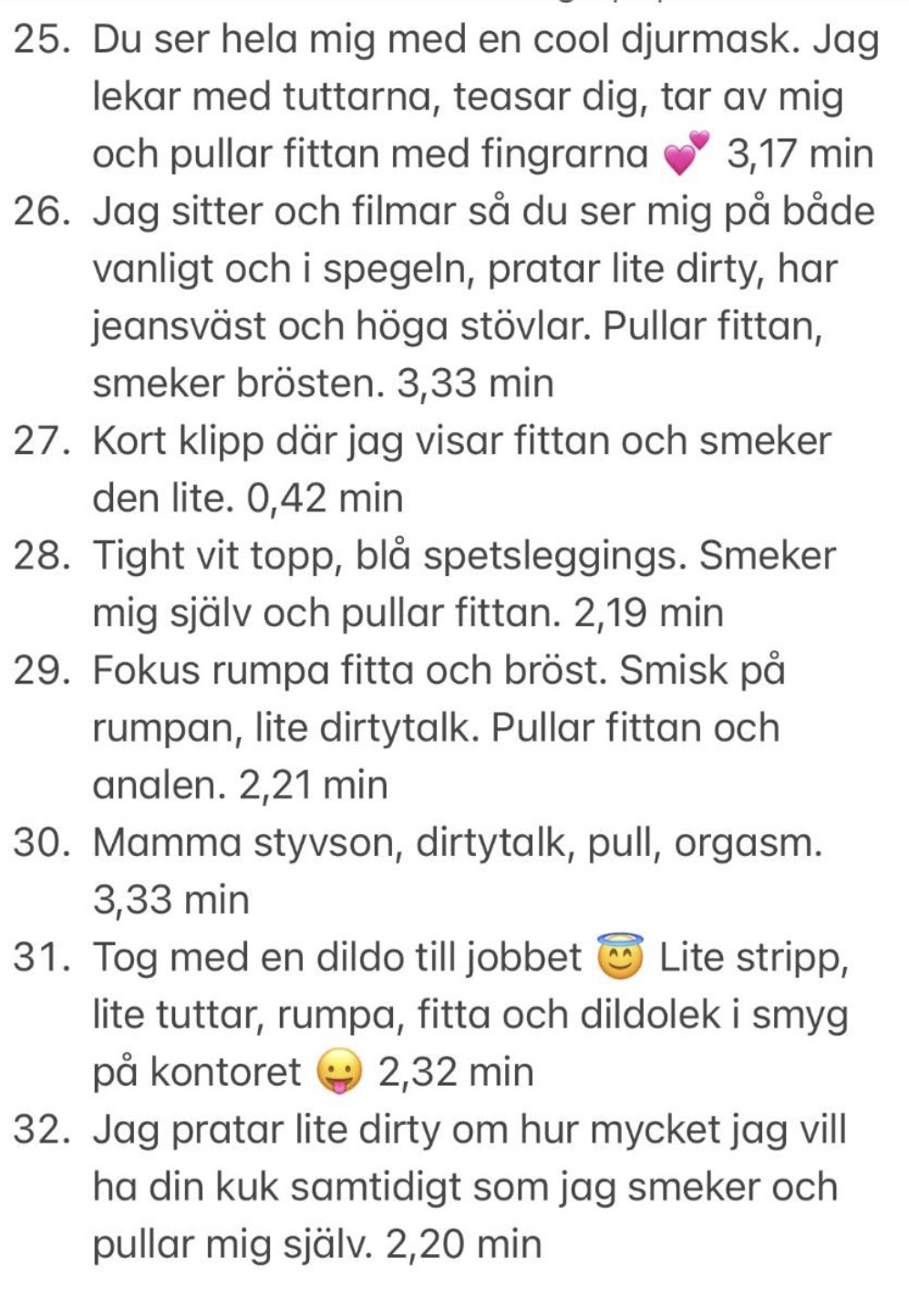 -deal Mina 7 senaste solo videos