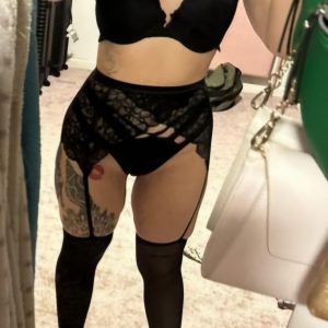 Sorte våde trusser.