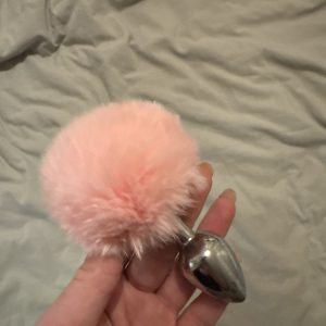 Dejlig lyserød brugt buttplug