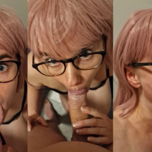 Fræk pink paryk deepthroat